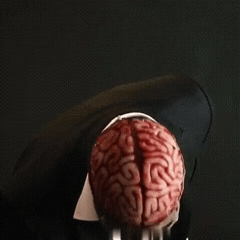 Realistic Skeleton Halloween Mask for Adults with Brains
