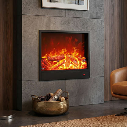 Recessed Wall Heater LED Flame Effect Remote Control