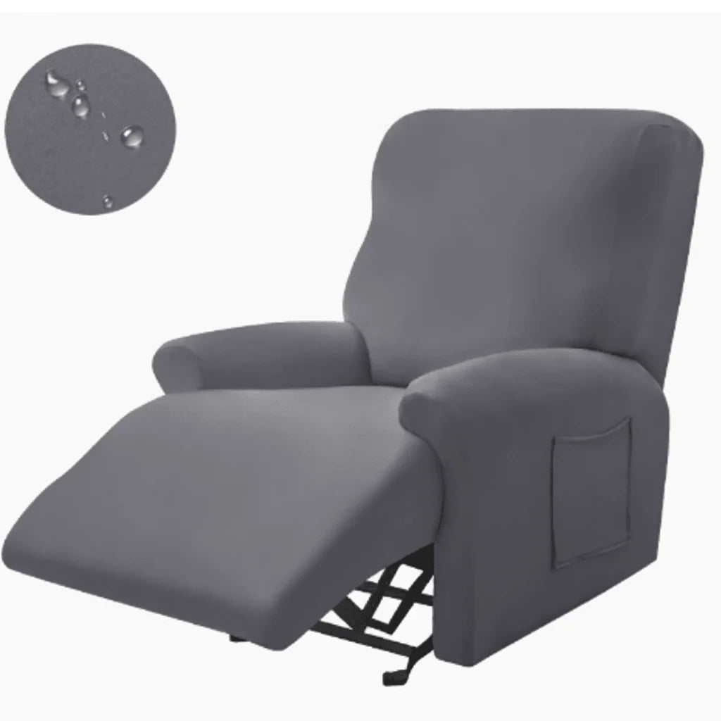 Recliner Cover Padded With Cup Holders & Non-Slip Backing