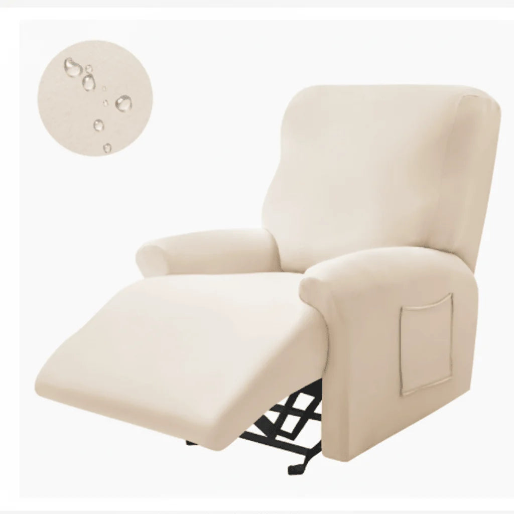 Recliner Cover Padded With Cup Holders & Non-Slip Backing