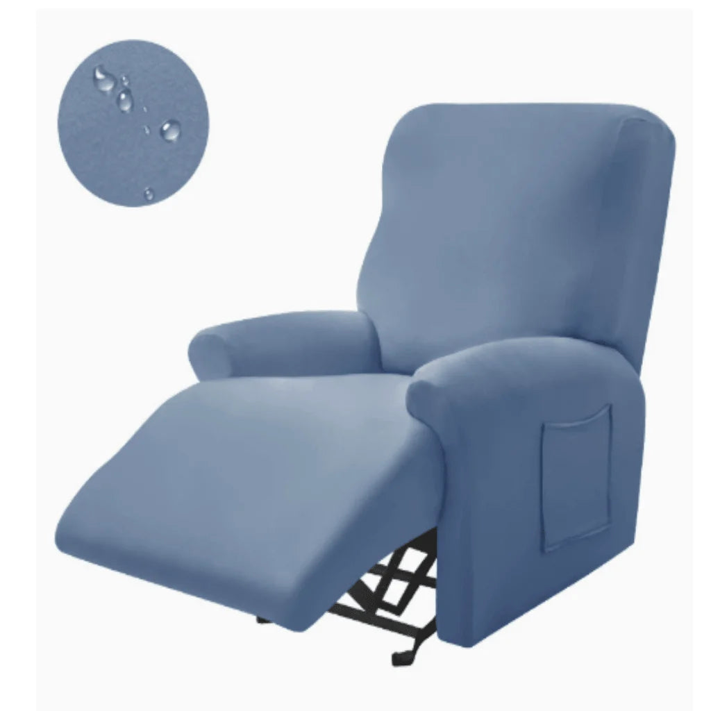 Recliner Cover Padded With Cup Holders & Non-Slip Backing