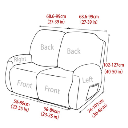 Recliner Cover Padded With Cup Holders & Non-Slip Backing