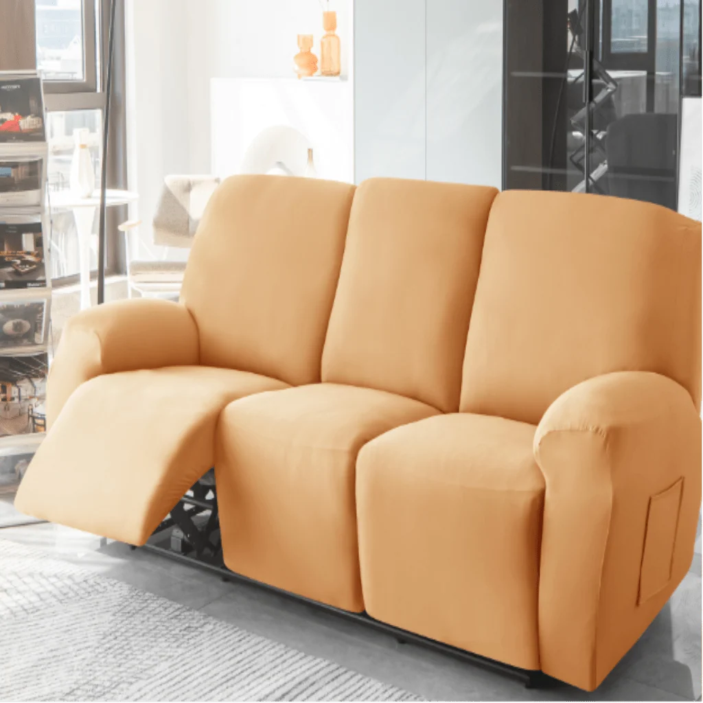 Recliner Cover Padded With Cup Holders & Non-Slip Backing