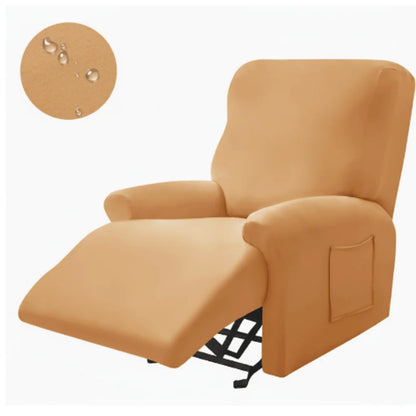 Recliner Cover Padded With Cup Holders & Non-Slip Backing