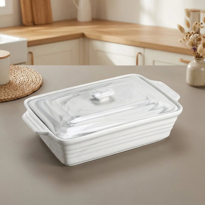 Rectangular Casserole Glazed Porcelain Oven & Microwave Safe