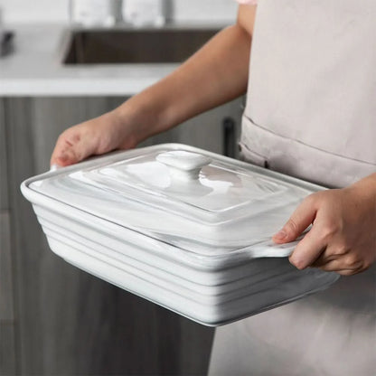 Rectangular Casserole Glazed Porcelain Oven & Microwave Safe