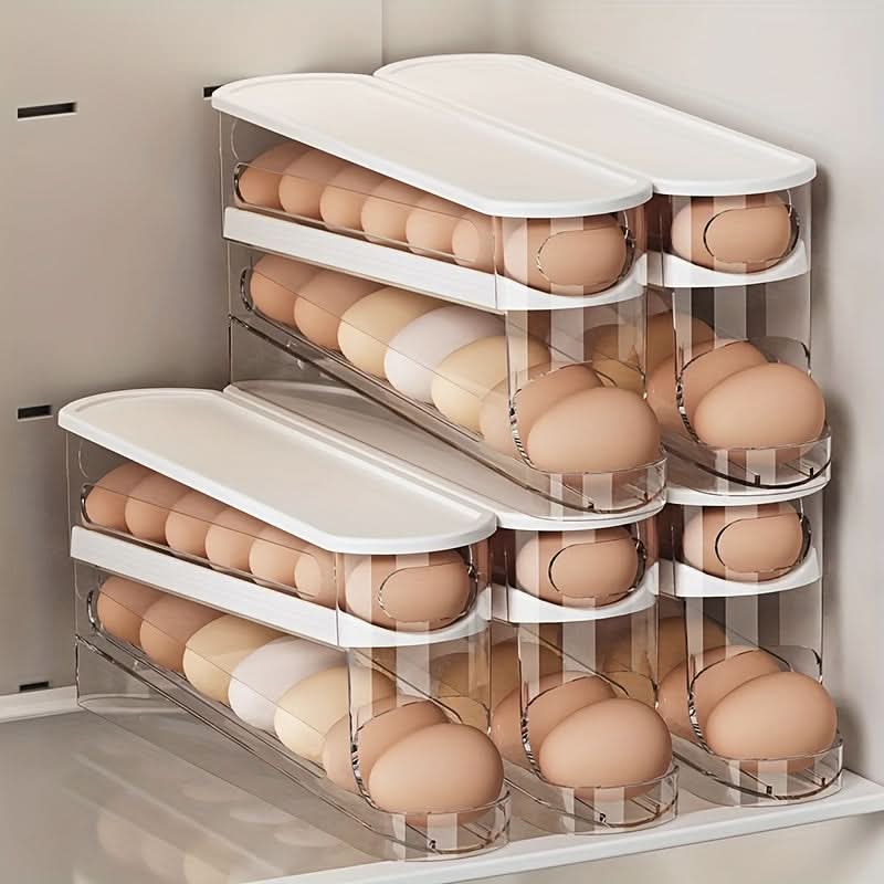 Refrigerator Egg Organizer Sliding Shelf 16 Egg Capacity