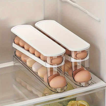 Refrigerator Egg Organizer Sliding Shelf 16 Egg Capacity