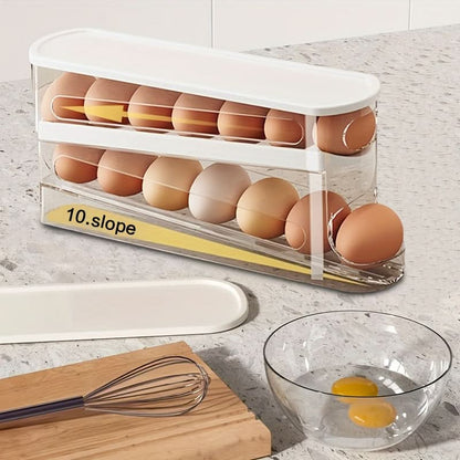 Refrigerator Egg Organizer Sliding Shelf 16 Egg Capacity