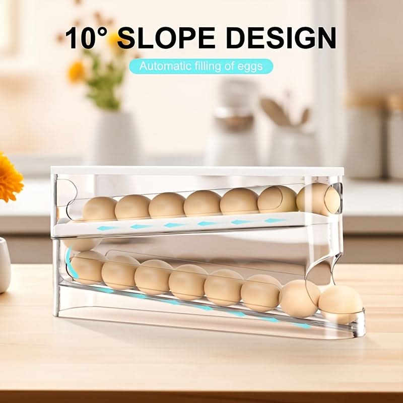 Refrigerator Egg Organizer Sliding Shelf 16 Egg Capacity