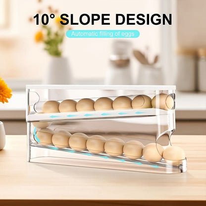 Refrigerator Egg Organizer Sliding Shelf 16 Egg Capacity