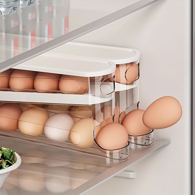 Refrigerator Egg Organizer Sliding Shelf 16 Egg Capacity
