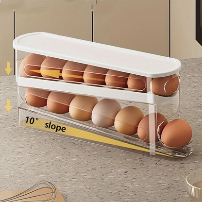 Refrigerator Egg Organizer Sliding Shelf 16 Egg Capacity