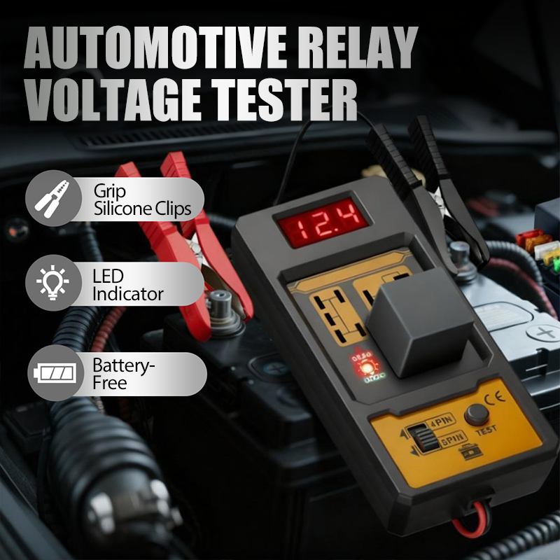 Relay Voltage Tester LED Display Insulated Clamps