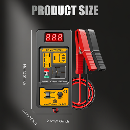 Relay Voltage Tester LED Display Insulated Clamps