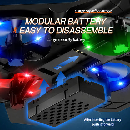 Remote Control Fighter Jet 360° Stunts LED Lights Shock-Resistant