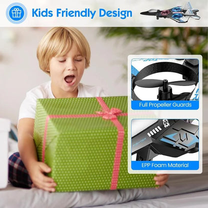 Remote Control Fighter Jet 360° Stunts LED Lights Shock-Resistant