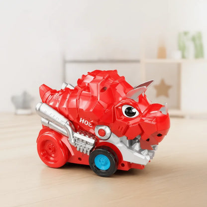 Remote-Controlled Dinosaur Truck Swallows Toy Cars