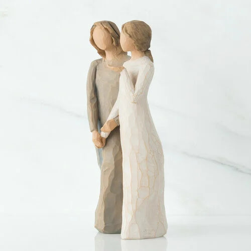 Resin Figurine Sisters Design Hand-Finished & Hand-Painted