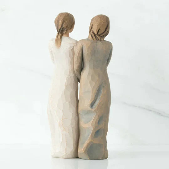 Resin Figurine Sisters Design Hand-Finished & Hand-Painted