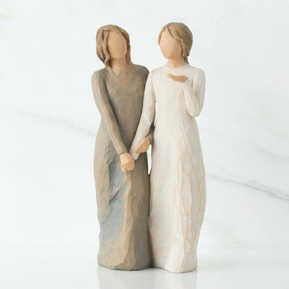 Resin Figurine Sisters Design Hand-Finished & Hand-Painted