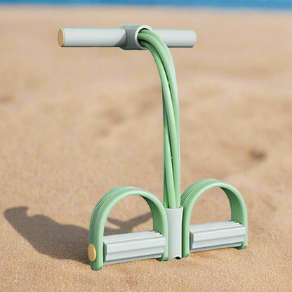 Resistance Band 4-Tube System Foam Handles & Non-Slip Pedals