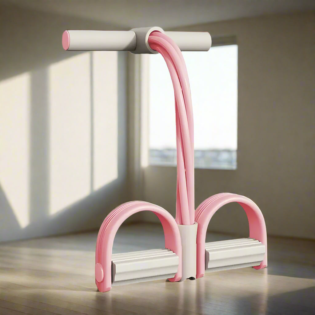 Resistance Band 4-Tube System Foam Handles & Non-Slip Pedals