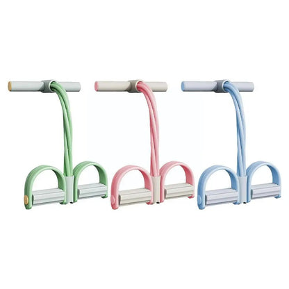 Resistance Band 4-Tube System Foam Handles & Non-Slip Pedals