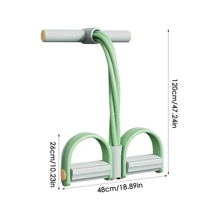 Resistance Band 4-Tube System Foam Handles & Non-Slip Pedals