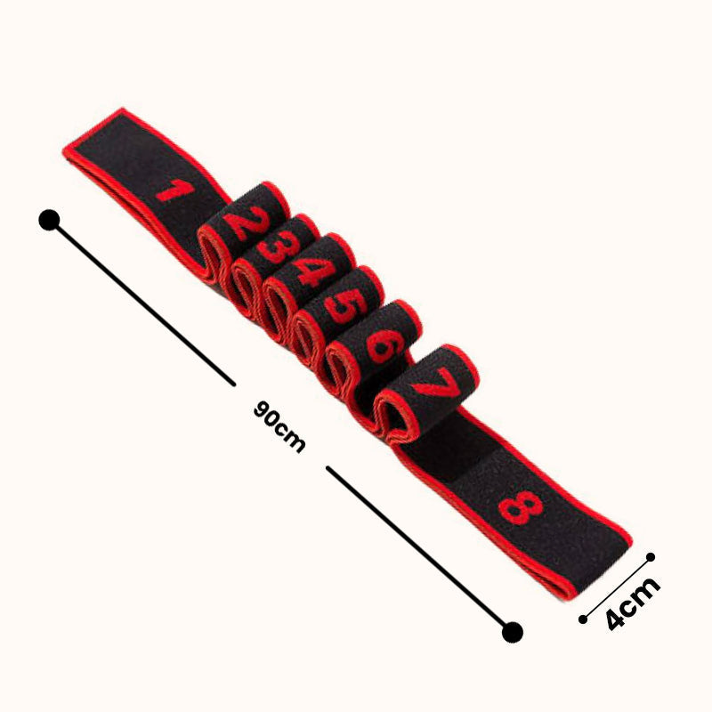 Resistance Band 8-Segment Adjustable Polyester-Cotton Blend