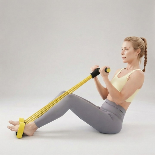 Resistance Band Adjustable 20-25 Lb Foam Handles Foot Loops