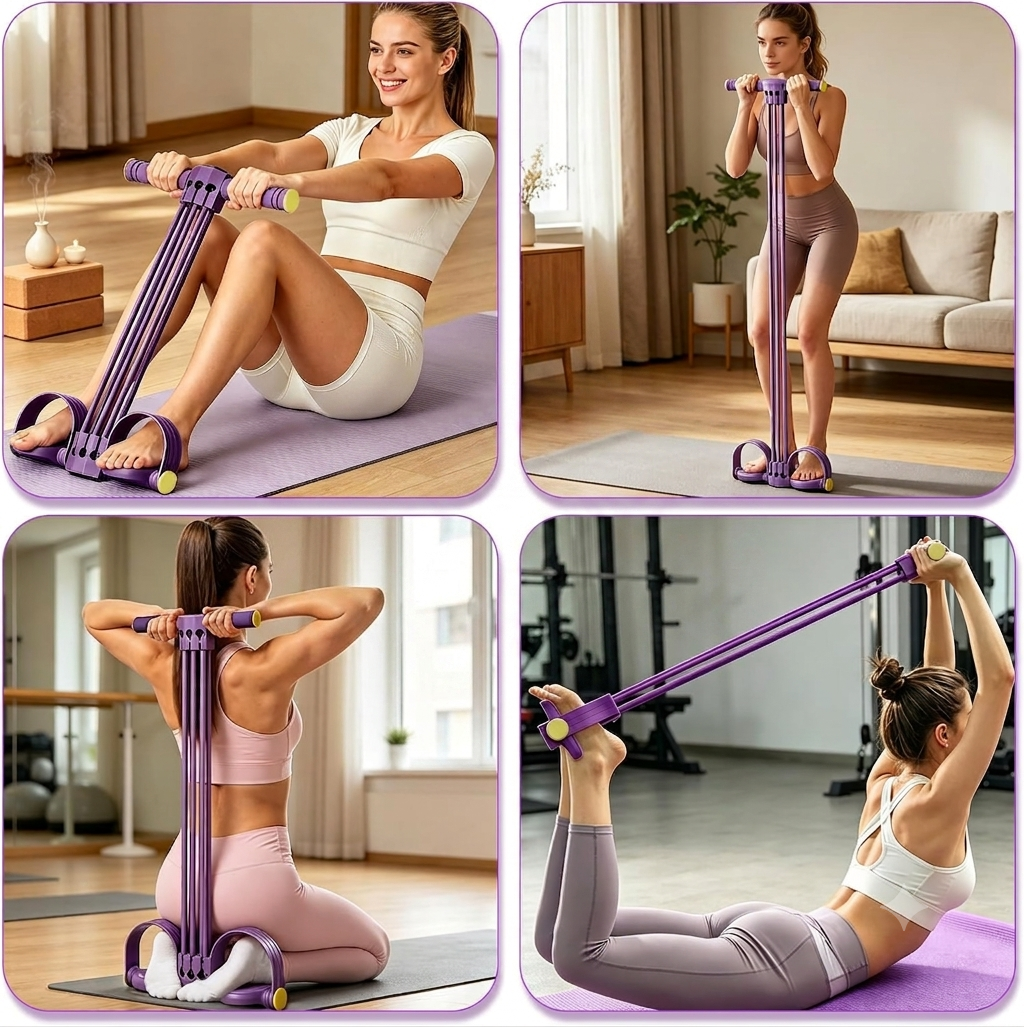 Resistance Band Full-Body Ergonomic Footrests Lightweight & Portable