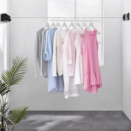 Retractable Clothesline 13 Ft Rustproof Rope Compact Wall Mount