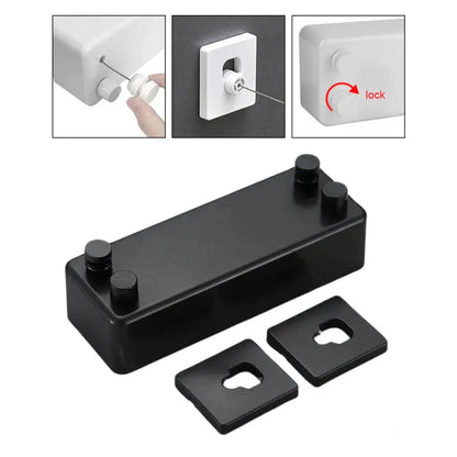 Retractable Clothesline 13 Ft Rustproof Rope Compact Wall Mount