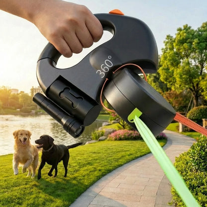 Retractable Leash Dual 10 Ft Anti-Tangle & LED