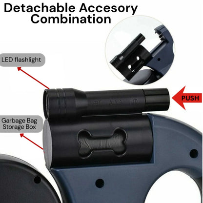 Retractable Leash Dual 10 Ft Anti-Tangle & LED