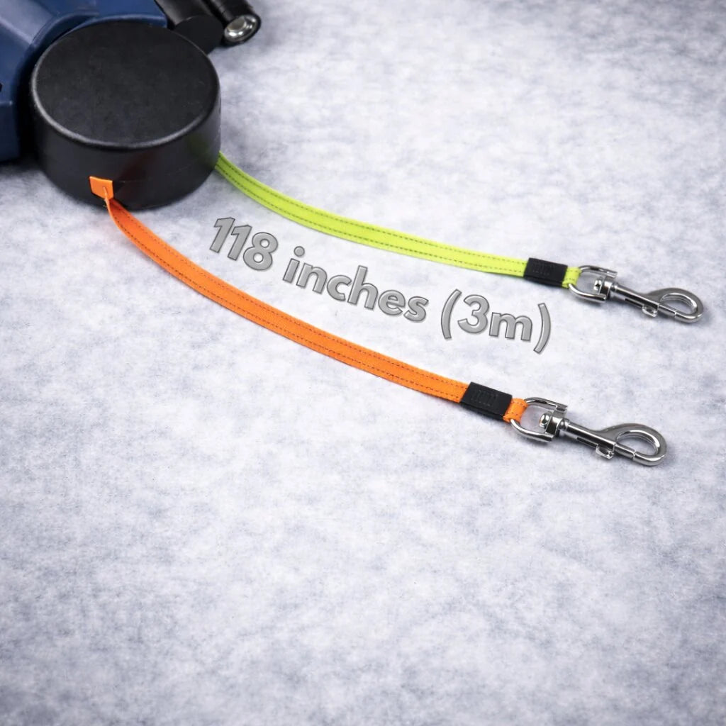 Retractable Leash Dual 10 Ft Anti-Tangle & LED