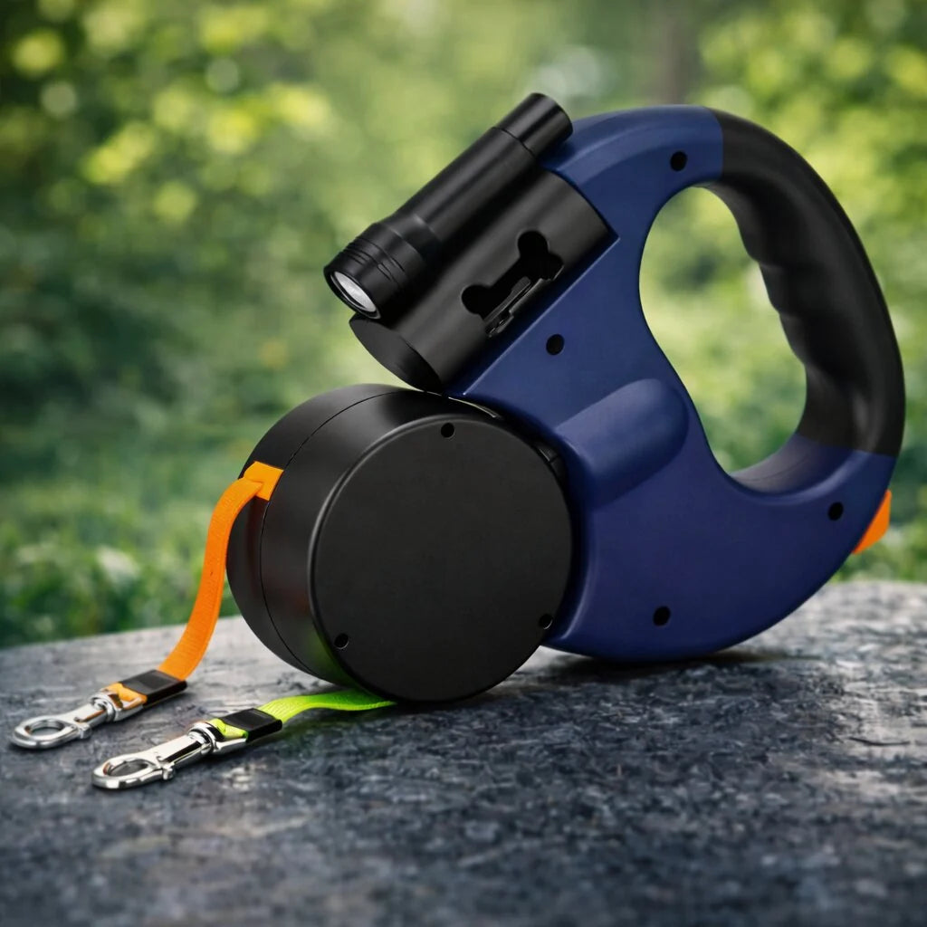 Retractable Leash Dual 10 Ft Anti-Tangle & LED
