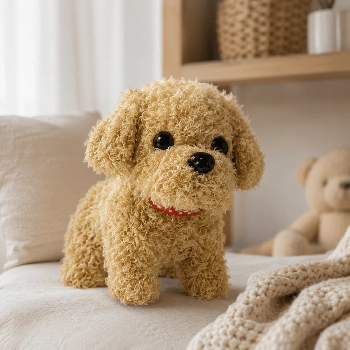 Robot Dog Toy Interactive Movement Barking Sounds & Soft Plush Exterior