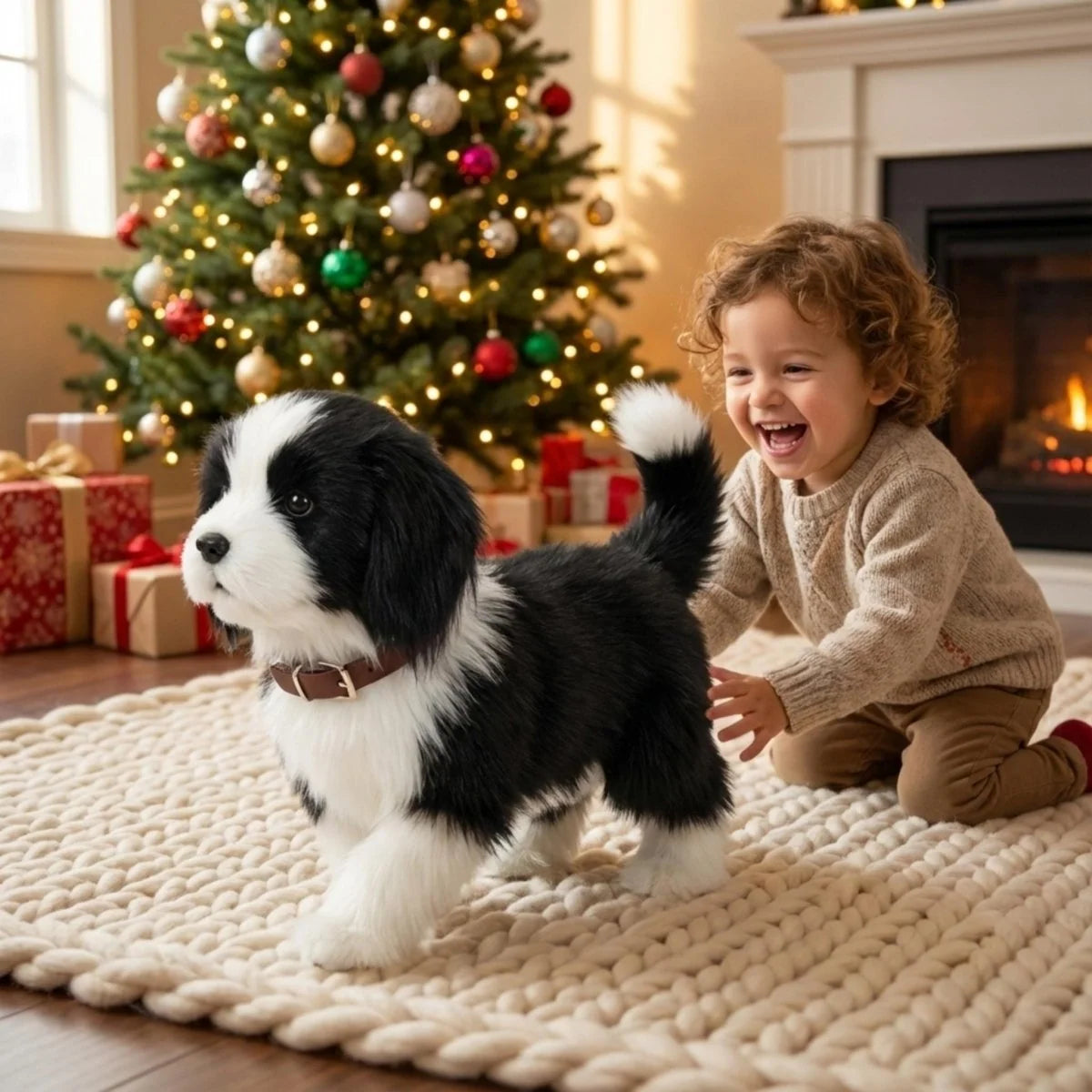 Robot Dog Toy Walking & Barking Interactive Plush