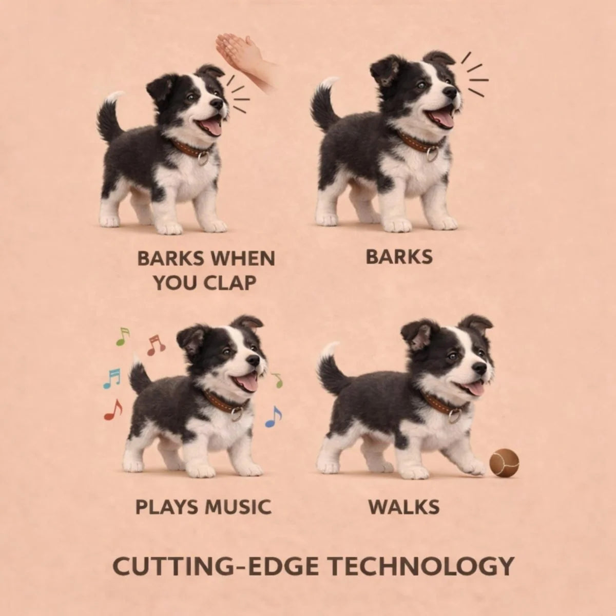 Robot Dog Toy Walking & Barking Interactive Plush