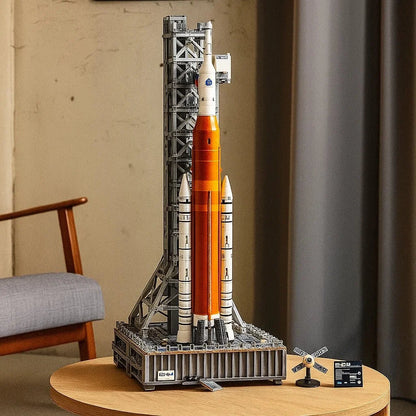 Rocket Building Kit 3601 Pieces Multistage with Launch Tower & Orion Capsule