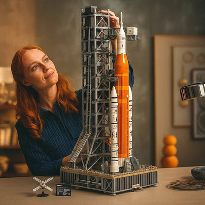 Rocket Building Kit 3601 Pieces Multistage with Launch Tower & Orion Capsule
