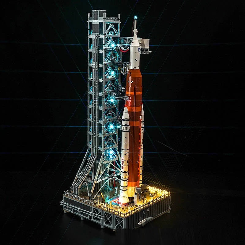 Rocket Building Kit 3601 Pieces Multistage with Launch Tower & Orion Capsule