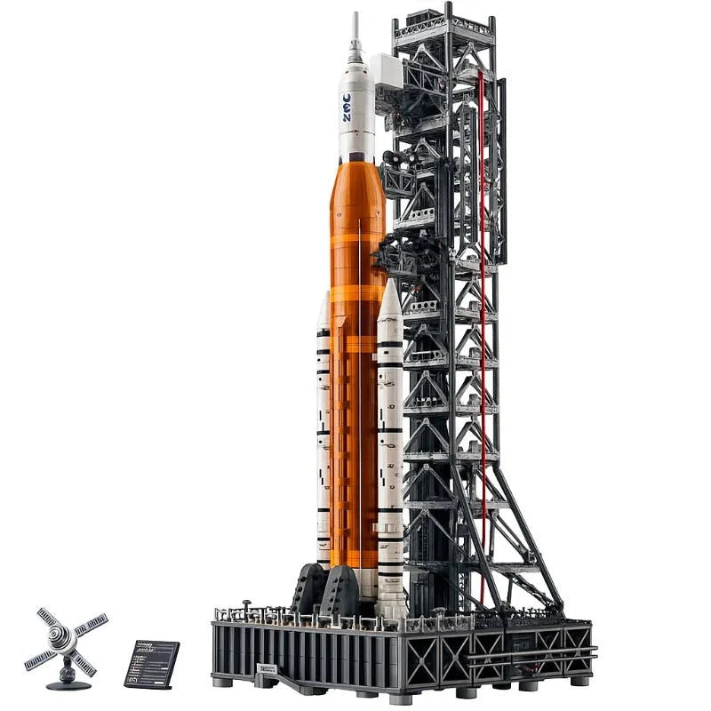 Rocket Building Kit 3601 Pieces Multistage with Launch Tower & Orion Capsule
