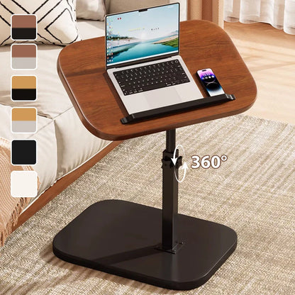Rolling Laptop Desk Height-Adjustable 360° Swivel Top