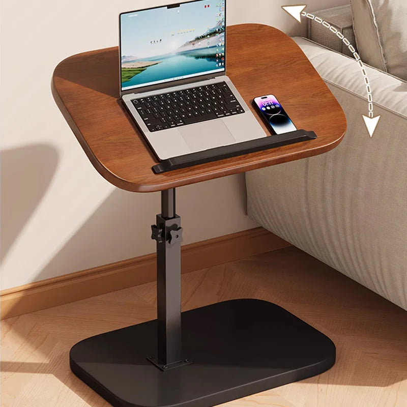 Rolling Laptop Desk Height-Adjustable 360° Swivel Top