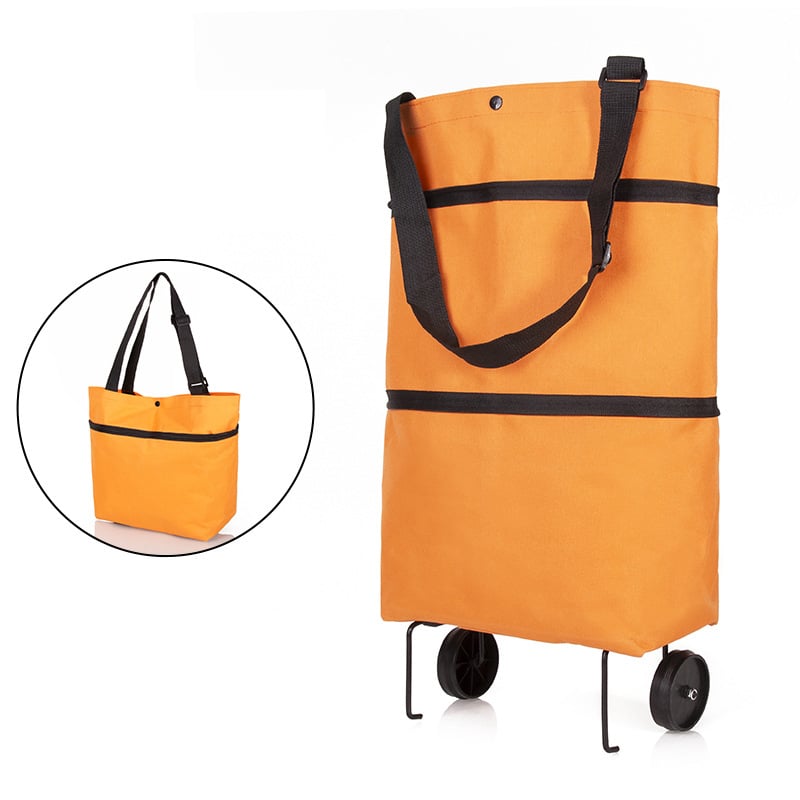Rolling Shopping Bag Wheeled & Expandable Waterproof Oxford