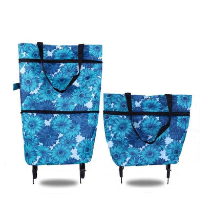 Rolling Shopping Bag Wheeled & Expandable Waterproof Oxford