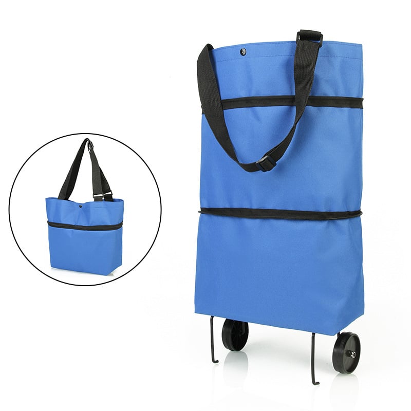Rolling Shopping Bag Wheeled & Expandable Waterproof Oxford